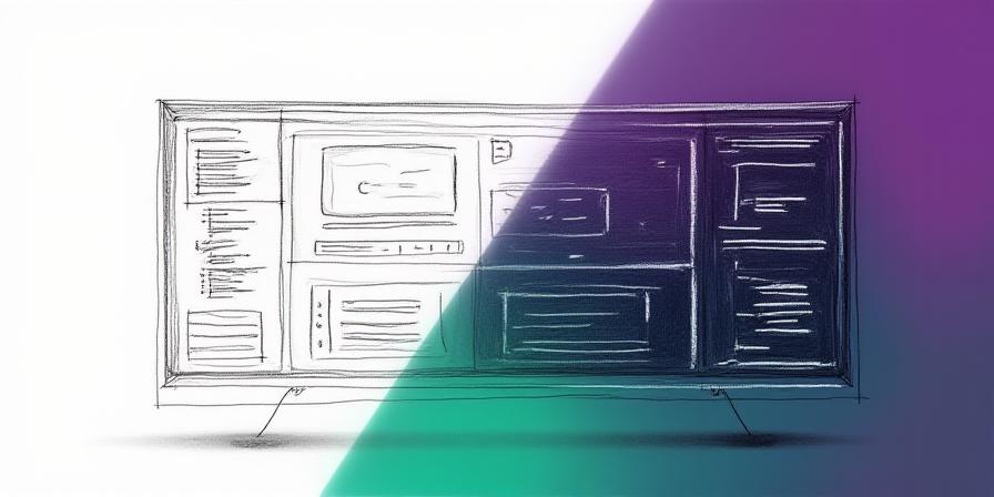 UI wireframe transitioning into a polished dashboard component